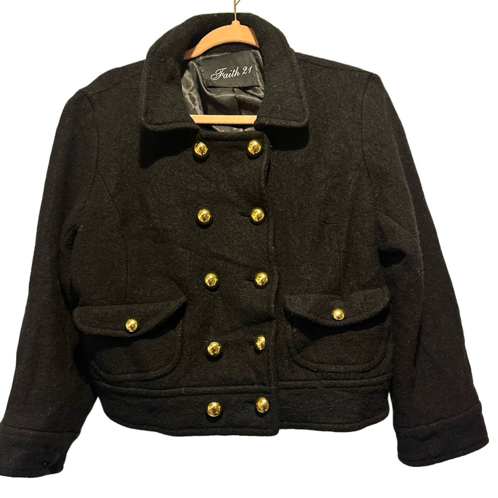 Faith 21 double‎ breasted jacket size L